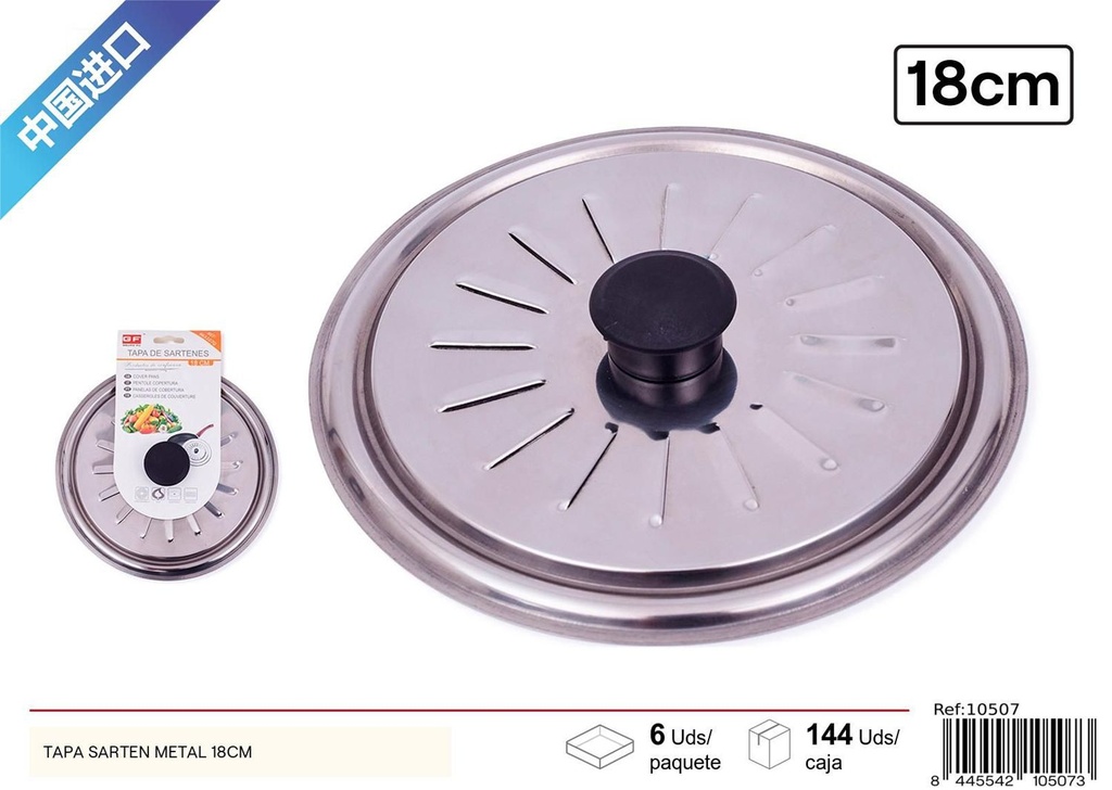 Tapa sartén metal 18cm para cocina y utensilios