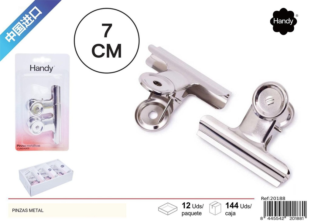 Pinzas de Metal 2 pcs - Clips para oficina