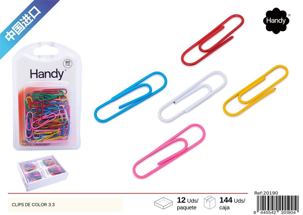 Clips de color 3.3 - Material de oficina y clips