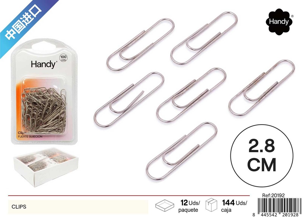 Clips blancos - Material de oficina