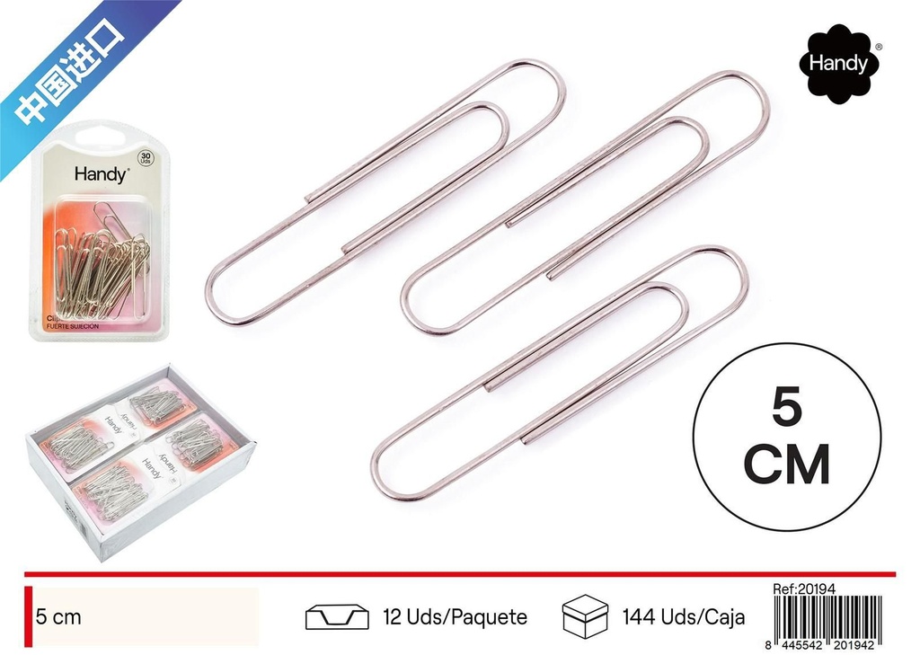 Clips blancos 5.0 - Material de oficina