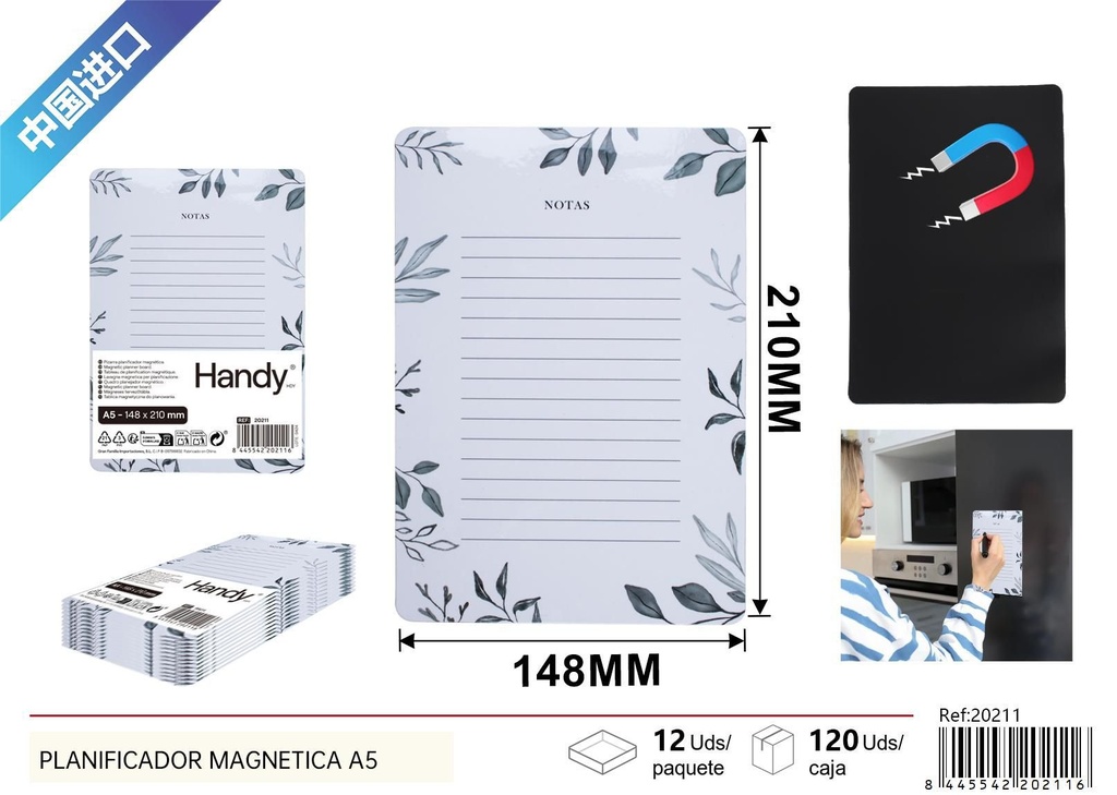 Planificador magnético A5 0.5 cm - Material escolar