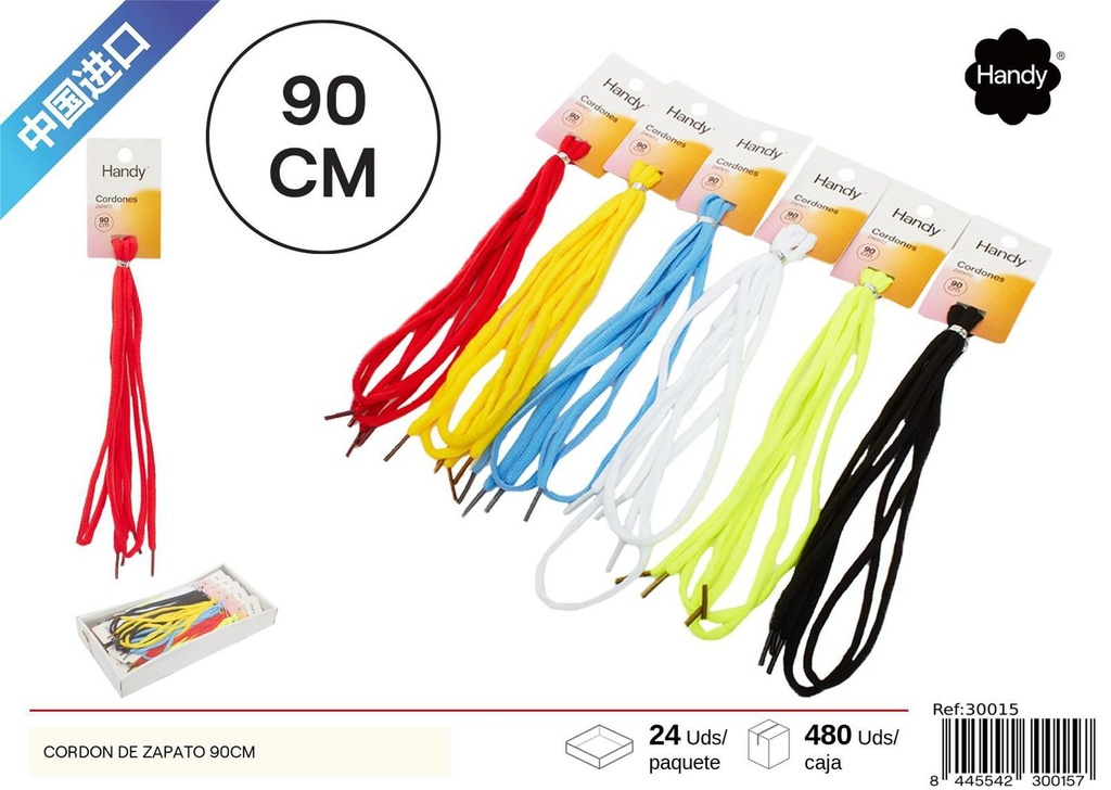 Cordones de zapato 90cm (semicírculo negro/blanco) - Mercería