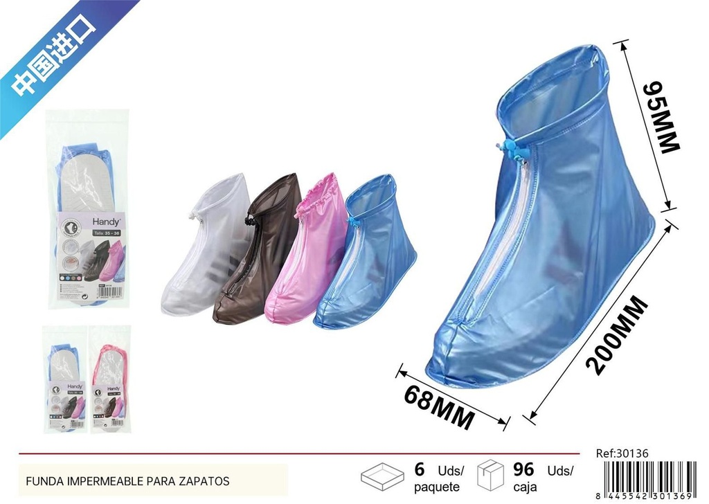 Funda impermeable para zapatos T35-36 - Artículos de lluvia