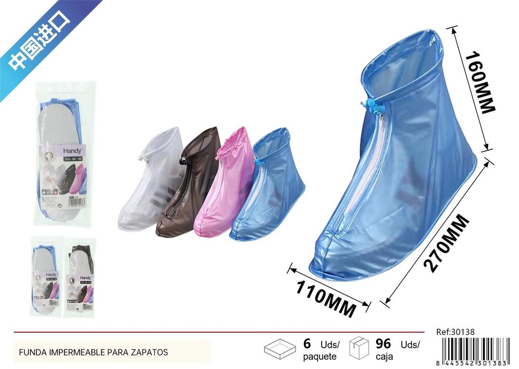 Funda impermeable para zapatos T39-40 - Artículos de lluvia