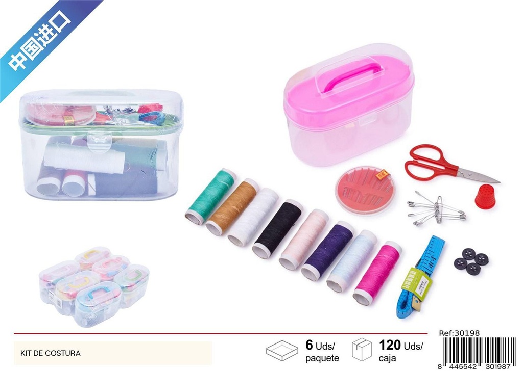 Kit de costura en caja pequeña - Mercería y costura