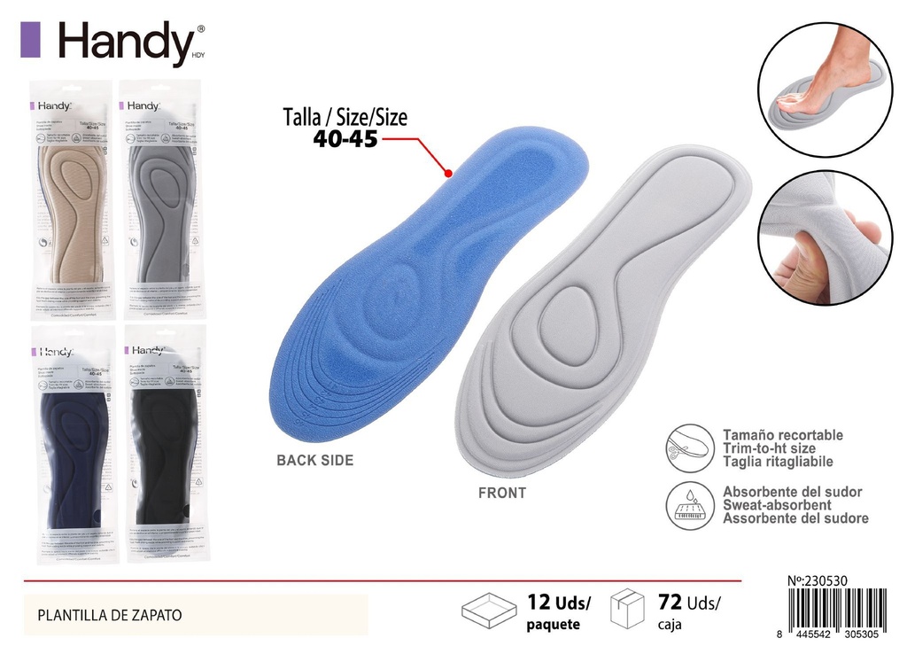 Plantilla de masaje en forma de anillo para tallas 40-46 - Plantillas confortables