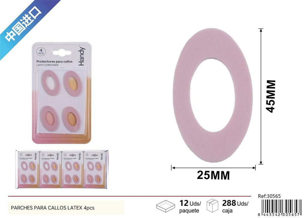 Parche para callos de látex 4pcs para cuidado de pies