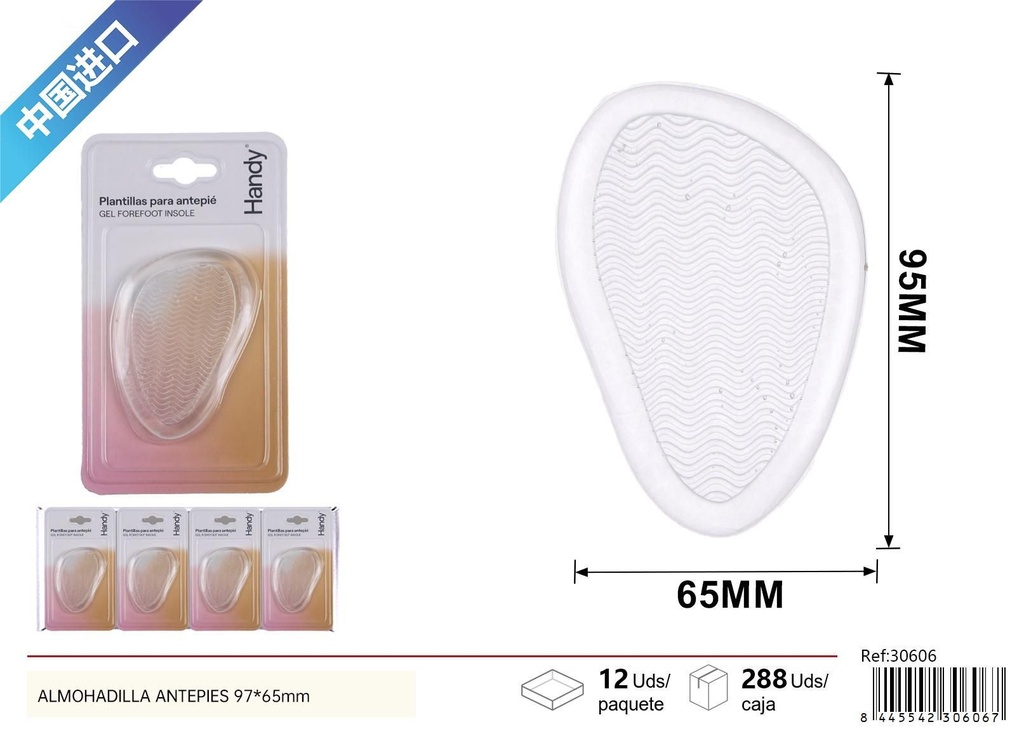 Almohadilla antepies 65*95 mm - Accesorios de calzado