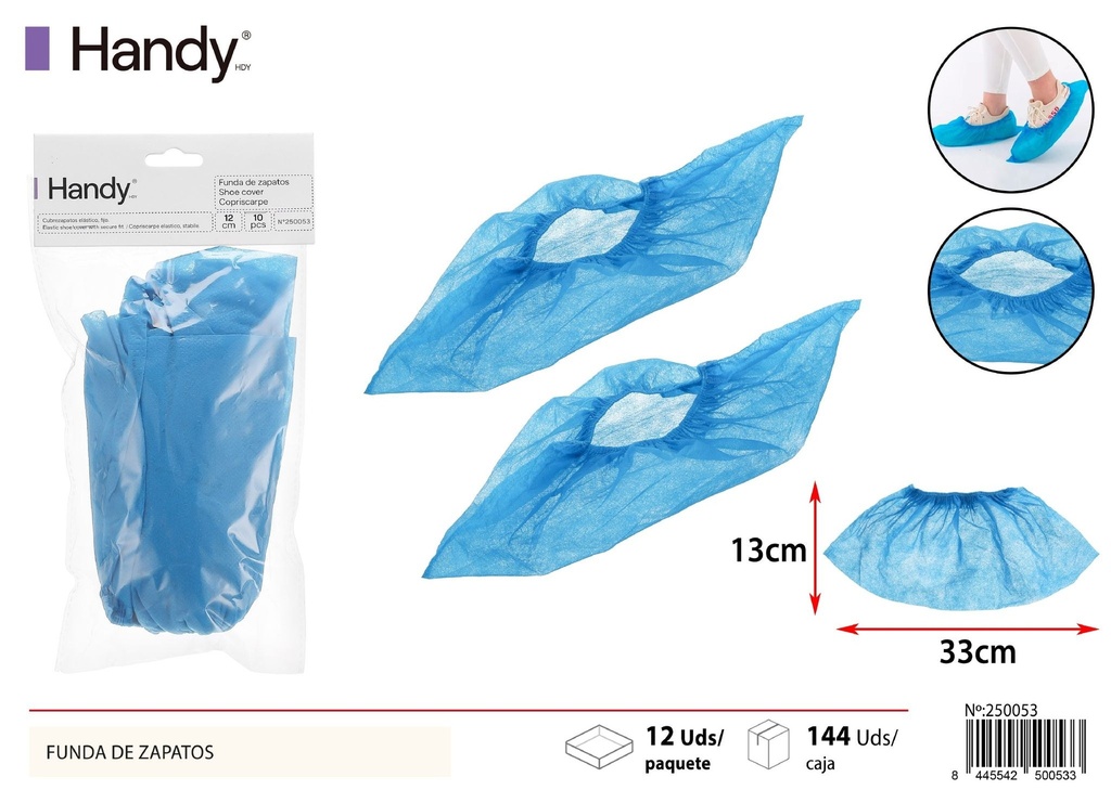 Funda para calzado de 10 piezas en azul sin tejido 3g - Protección para calzado