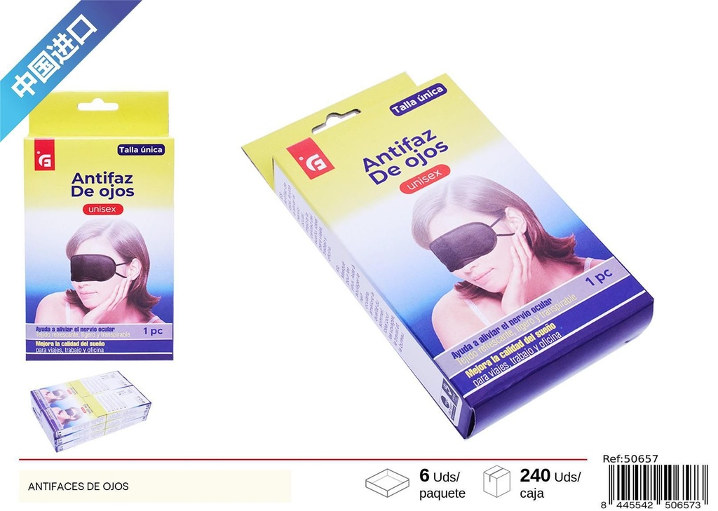Antifaces de ojos - Accesorios para descanso y relajación