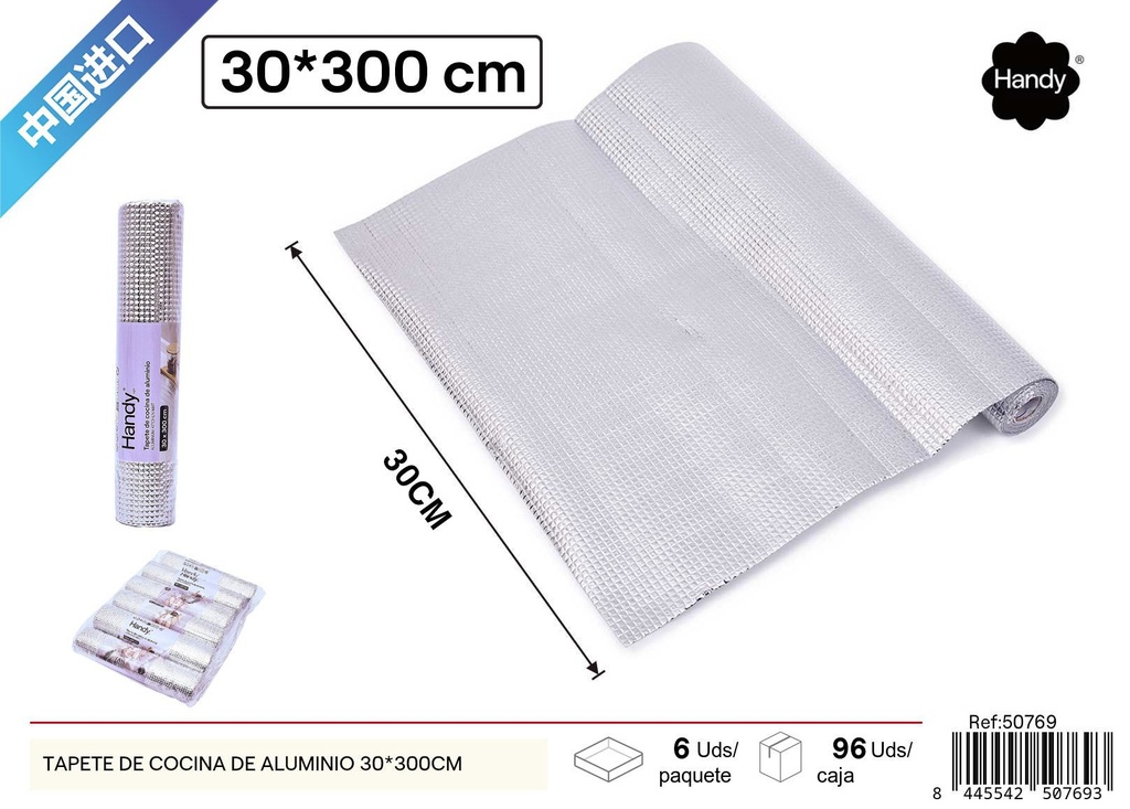 Alfombrilla de cocina de aluminio 30*300 cm - Textiles y utensilios de cocina