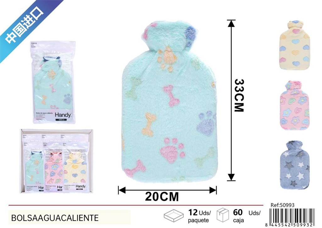 Bolsa de agua caliente de franela 45% - Accesorios y cuidado personal