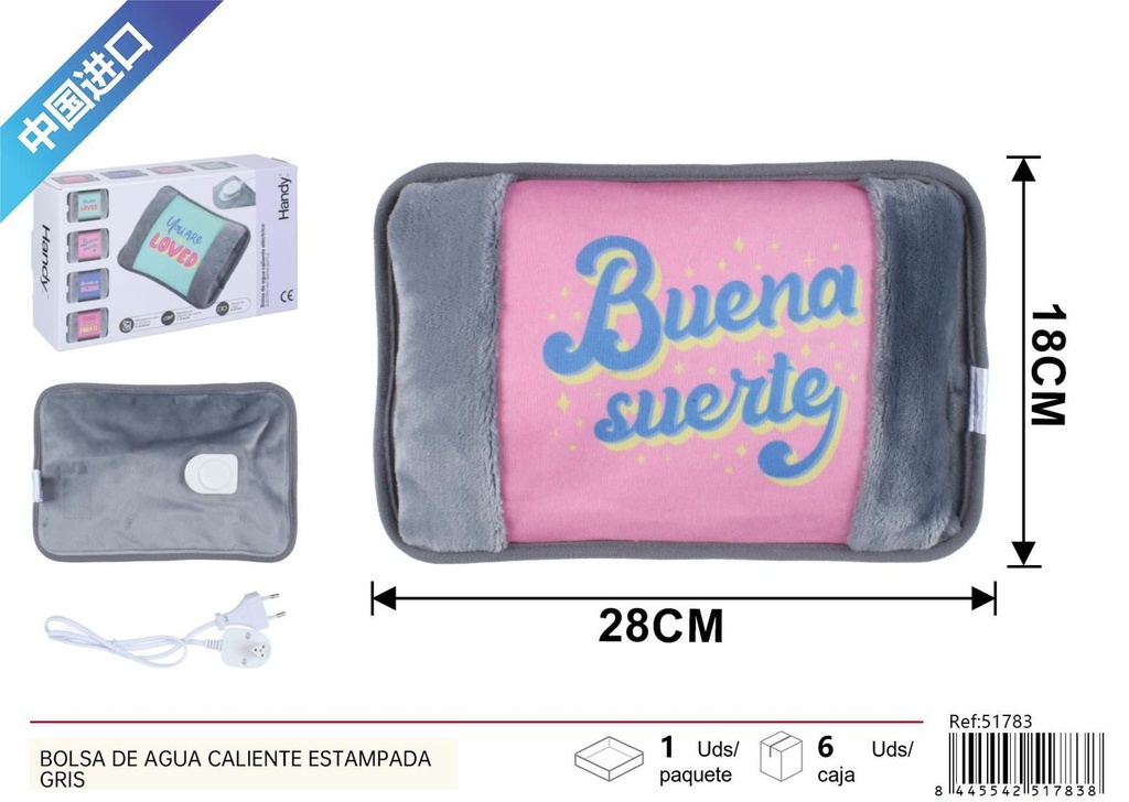 Bolsa de agua caliente suerte para confort y bienestar