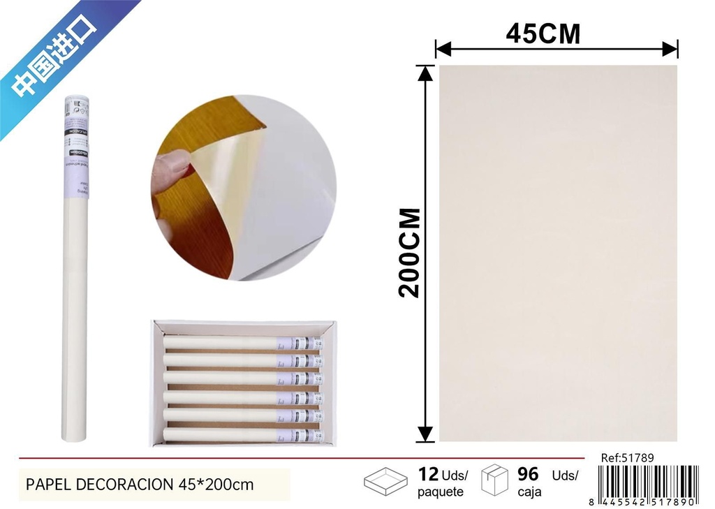 Papel decorativo de 45 x 200 cm - Decoración y vinilos