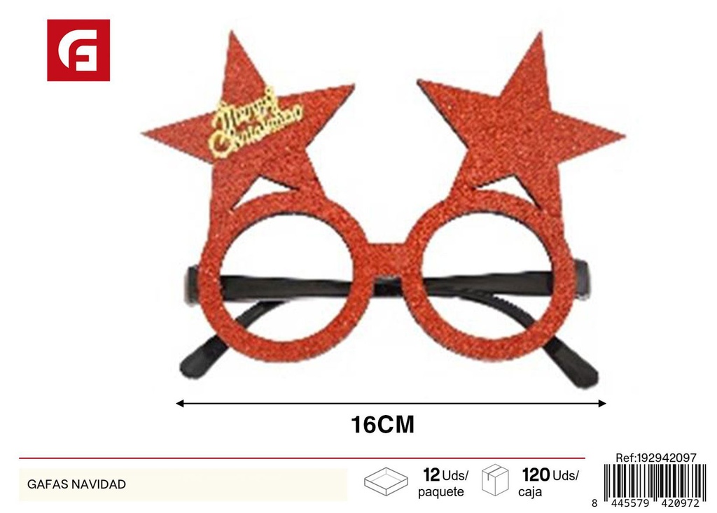 Gafas de Navidad para festividades y disfraces