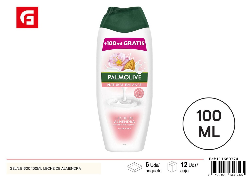 Gel NB 600+100ml leche de almendra para baño y cuidado personal