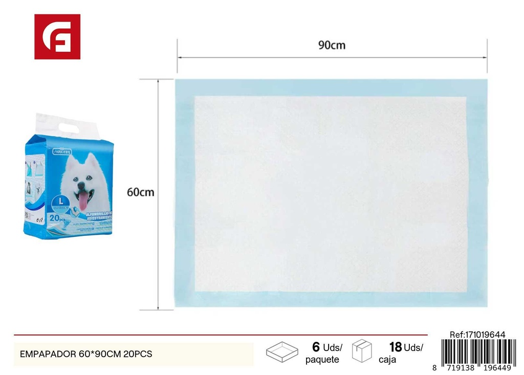 Empapador 30 piezas 60x90 cm - Empapadores para mascotas