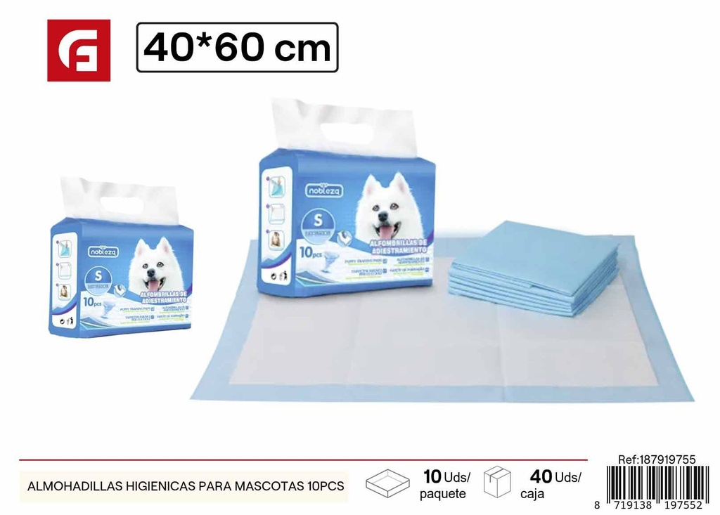 Almohadillas higiénicas para mascotas 10 piezas 40x60 cm - Empapadores para mascotas