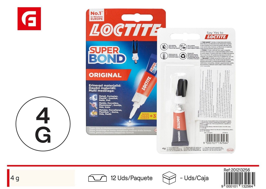 Pegamento Loctite Super Bond 4g - Materiales de manualidades