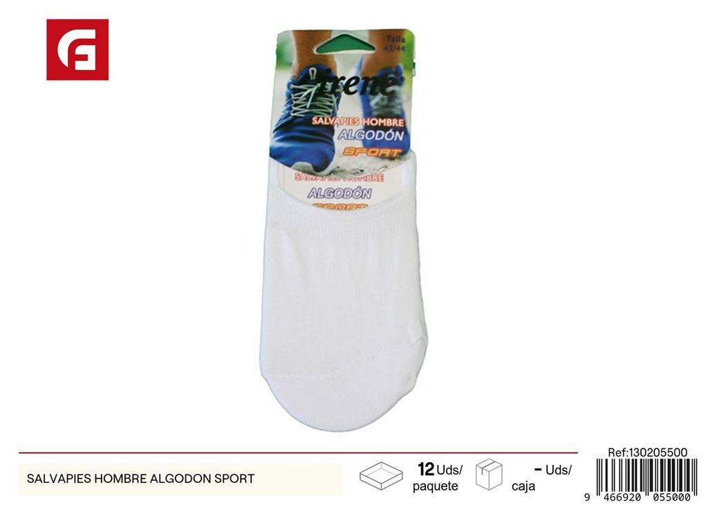 Salvapiés de algodón para hombre - Calcetines deportivos