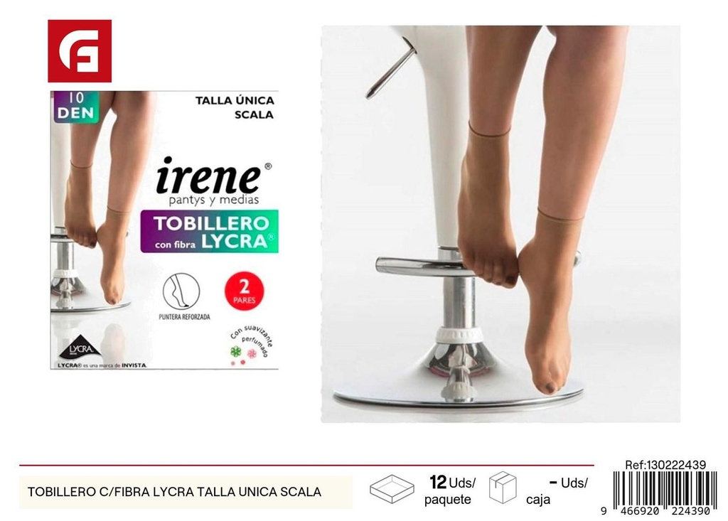 Medias tobilleras con fibra lycra talla única Scala