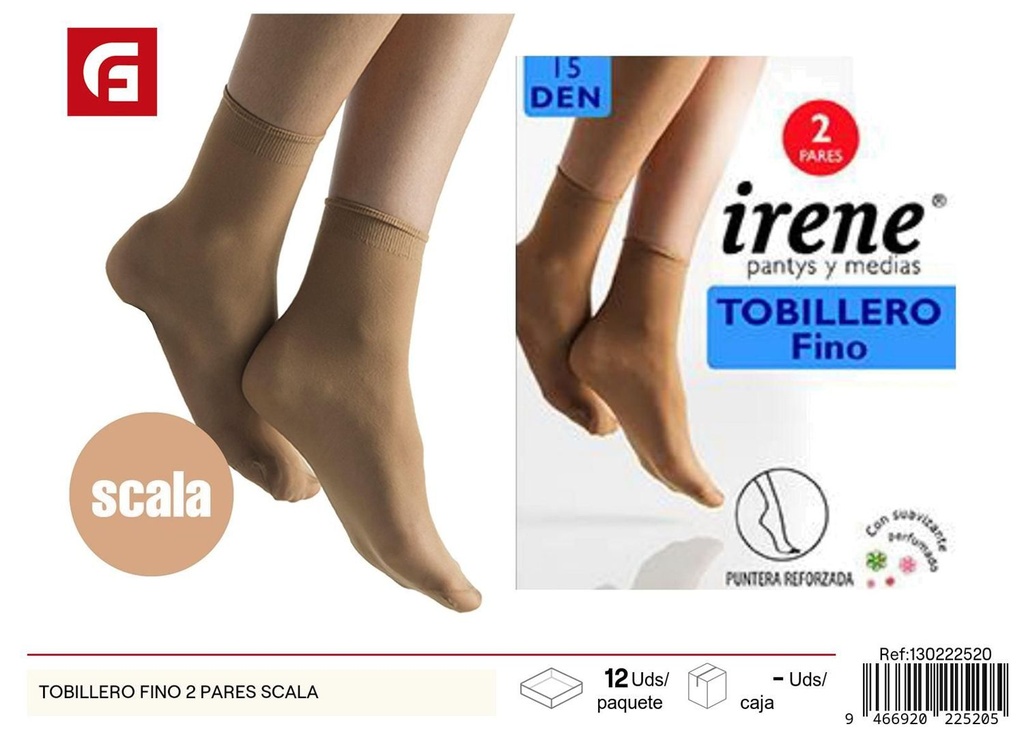 Tobilleros finos 2 pares Scala