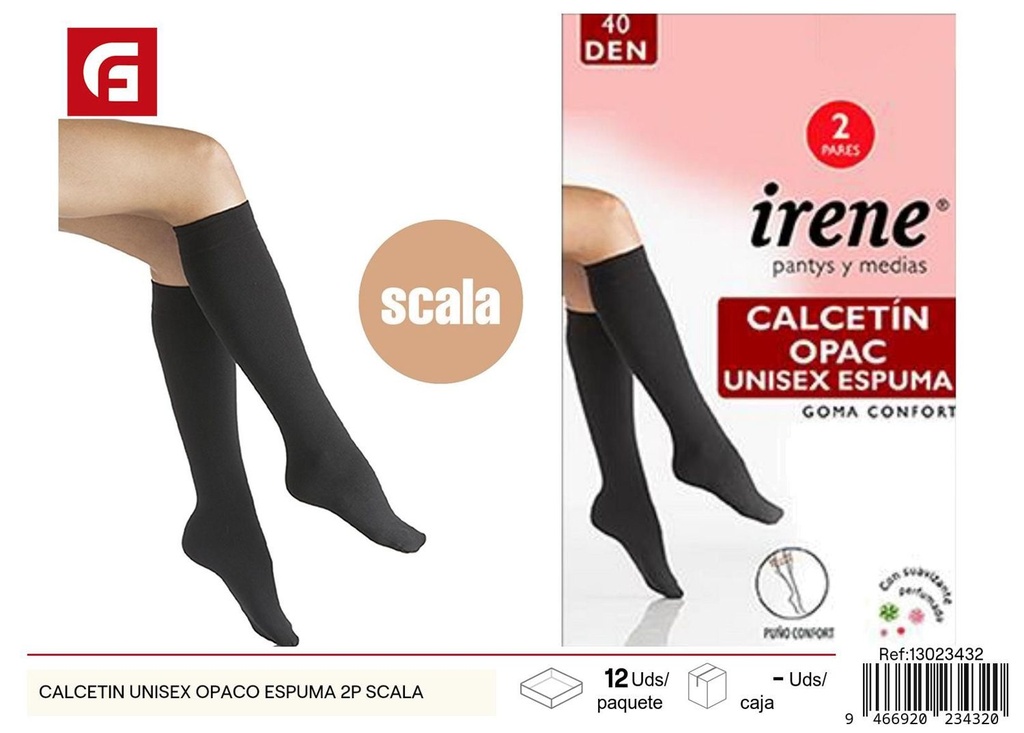 Calcetín unisex opaco espuma 2p Scala para invierno