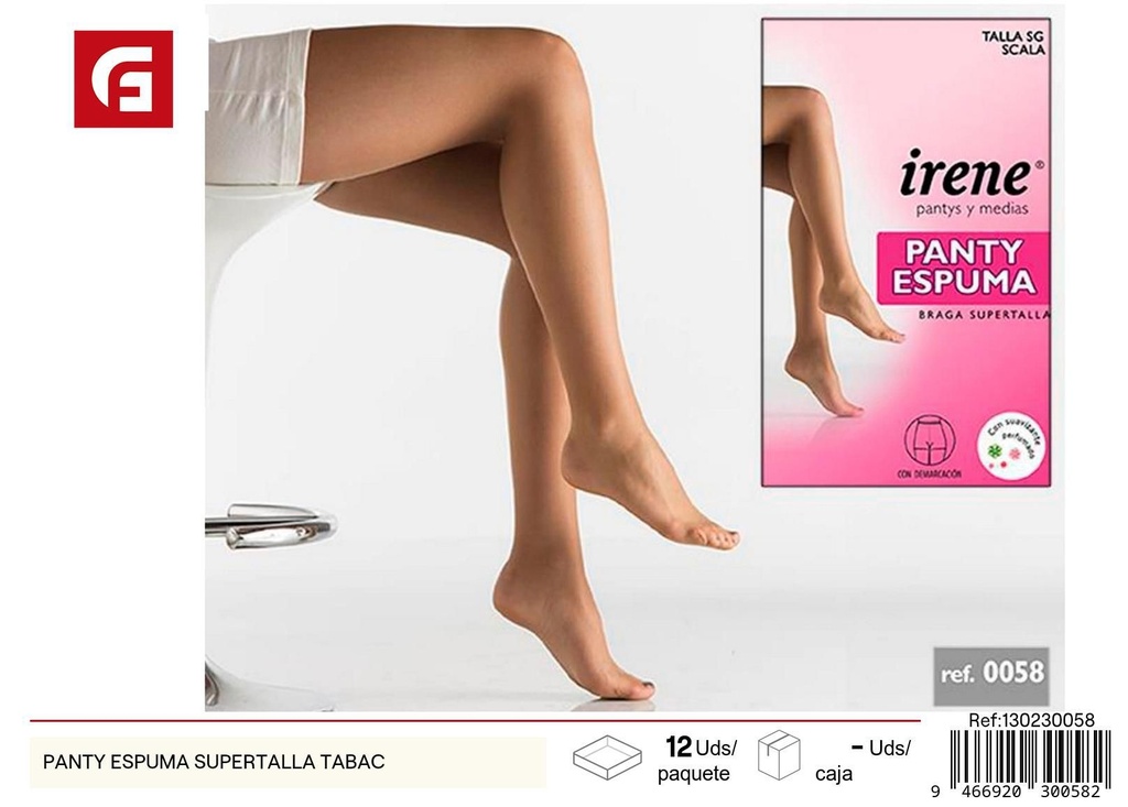 Panty espuma supertalla tabaco - Ropa íntima y accesorios de mercería