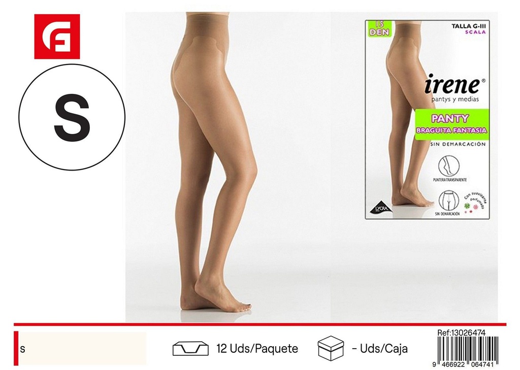 Panty sin demarcación bragueta fantasía - Ropa íntima y accesorios de mercería