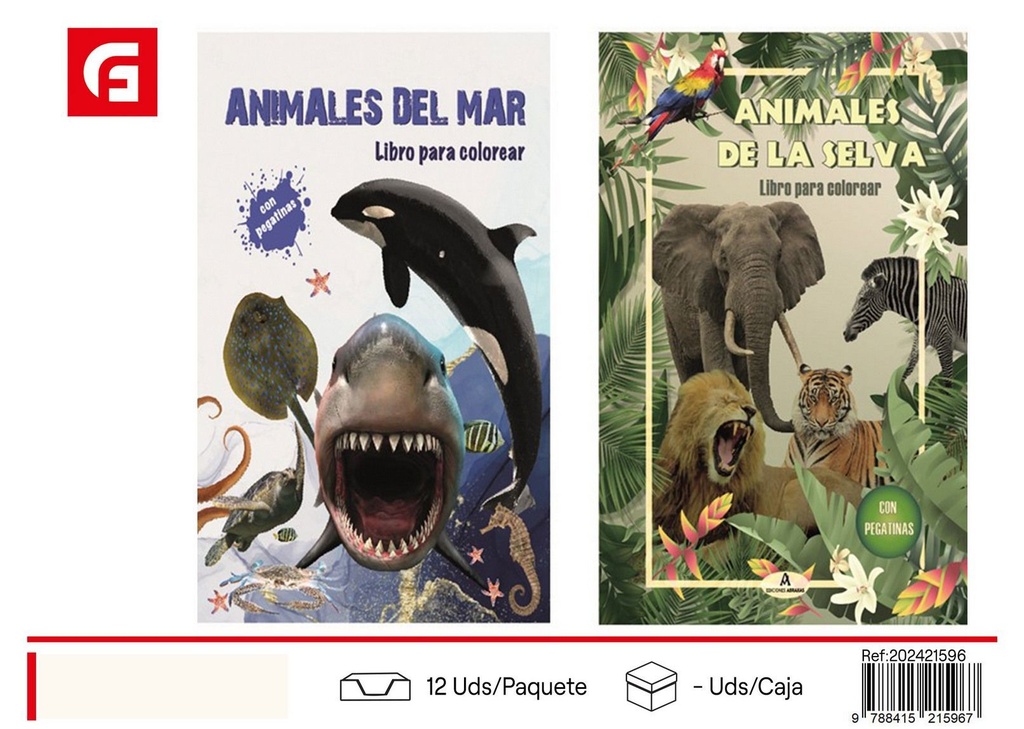 Libro "Animales del mar y de la jungla" - Material escolar y libros de actividades