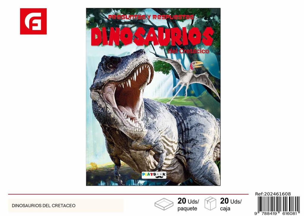 Libro de dinosaurios del Cretácico - Material escolar