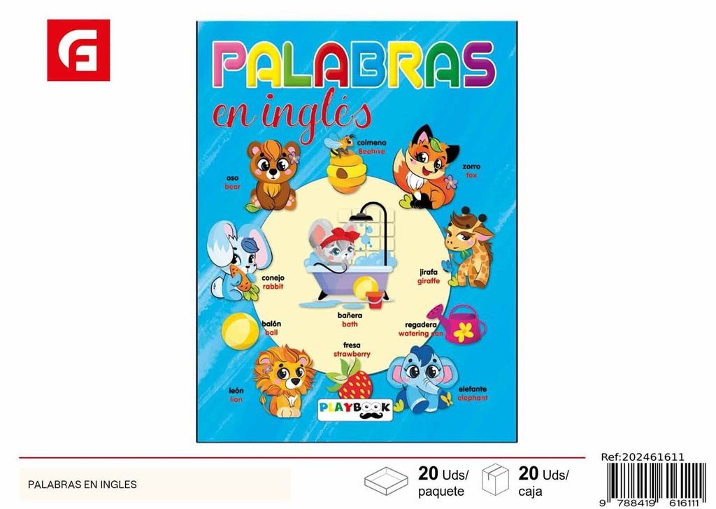 Libro de palabras en inglés - Material escolar