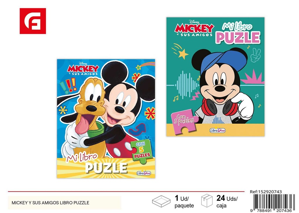 Libro puzzle Mickey y sus amigos - Material escolar y cuentos