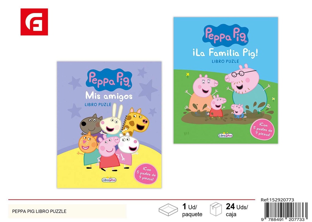 Libro puzzle de Peppa Pig para niños