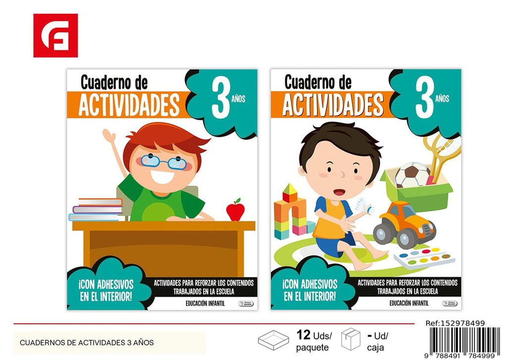 Colección cuadernos de actividades para niños 3 años - Material escolar