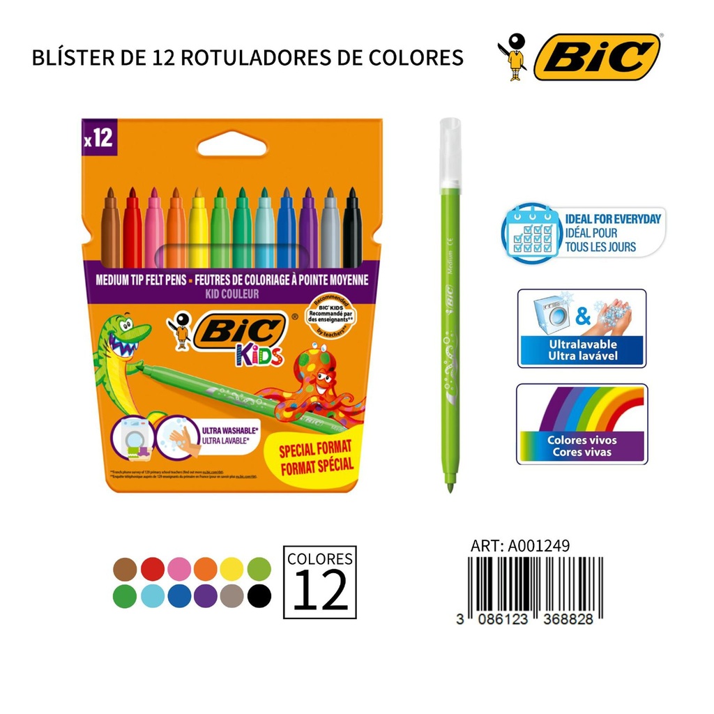 Ratón de acuarela BIC 12 piezas - Material de oficina BIC