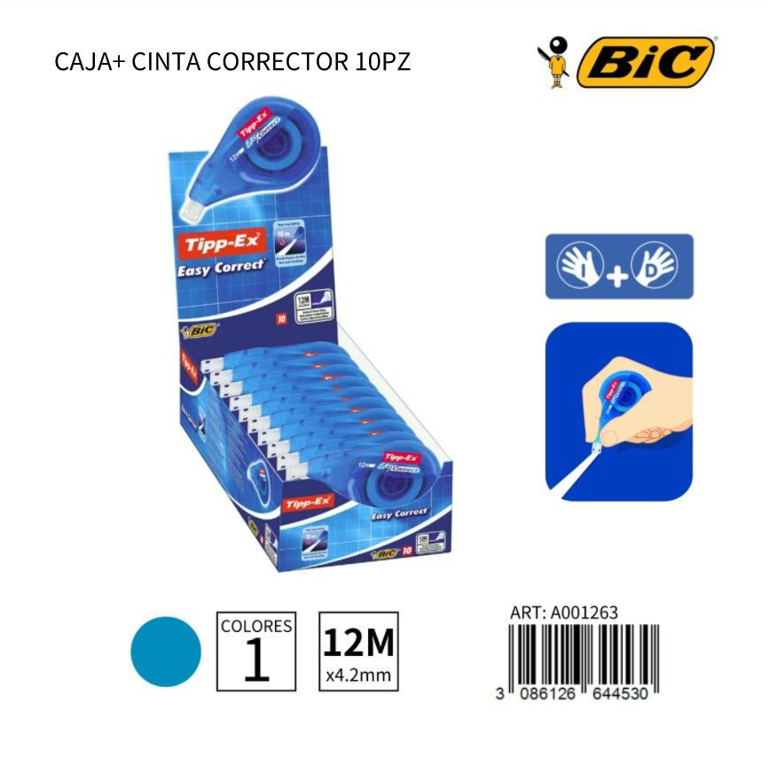 Cinta correctora Tipp-Ex 12 m 4.2 mm - Material escolar