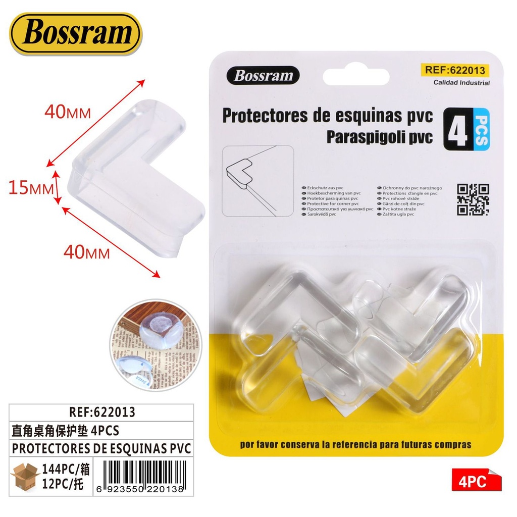 Protectores de esquinas en PVC 4pcs - Accesorios del hogar