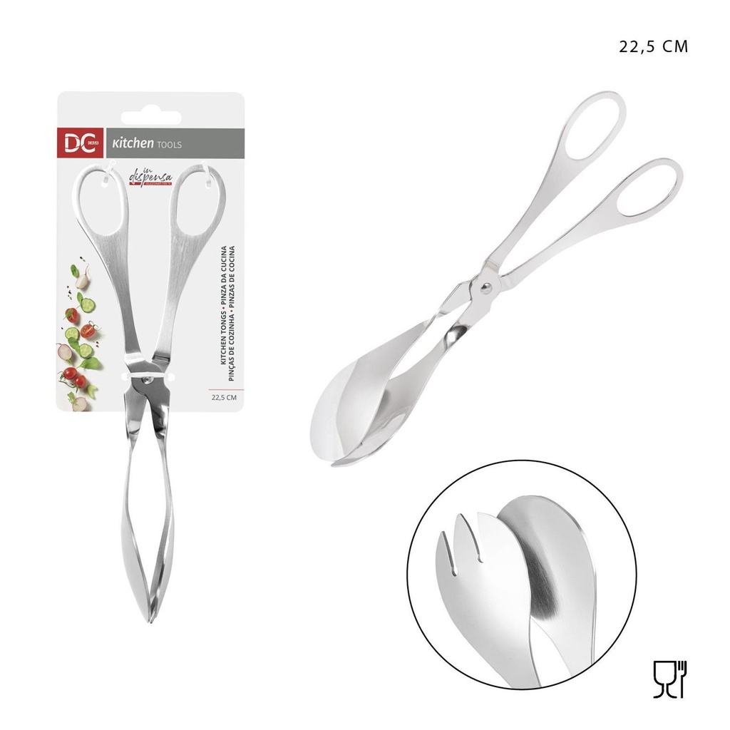 Pinza de alimentos 6.4x22.5cm de acero inoxidable para servir