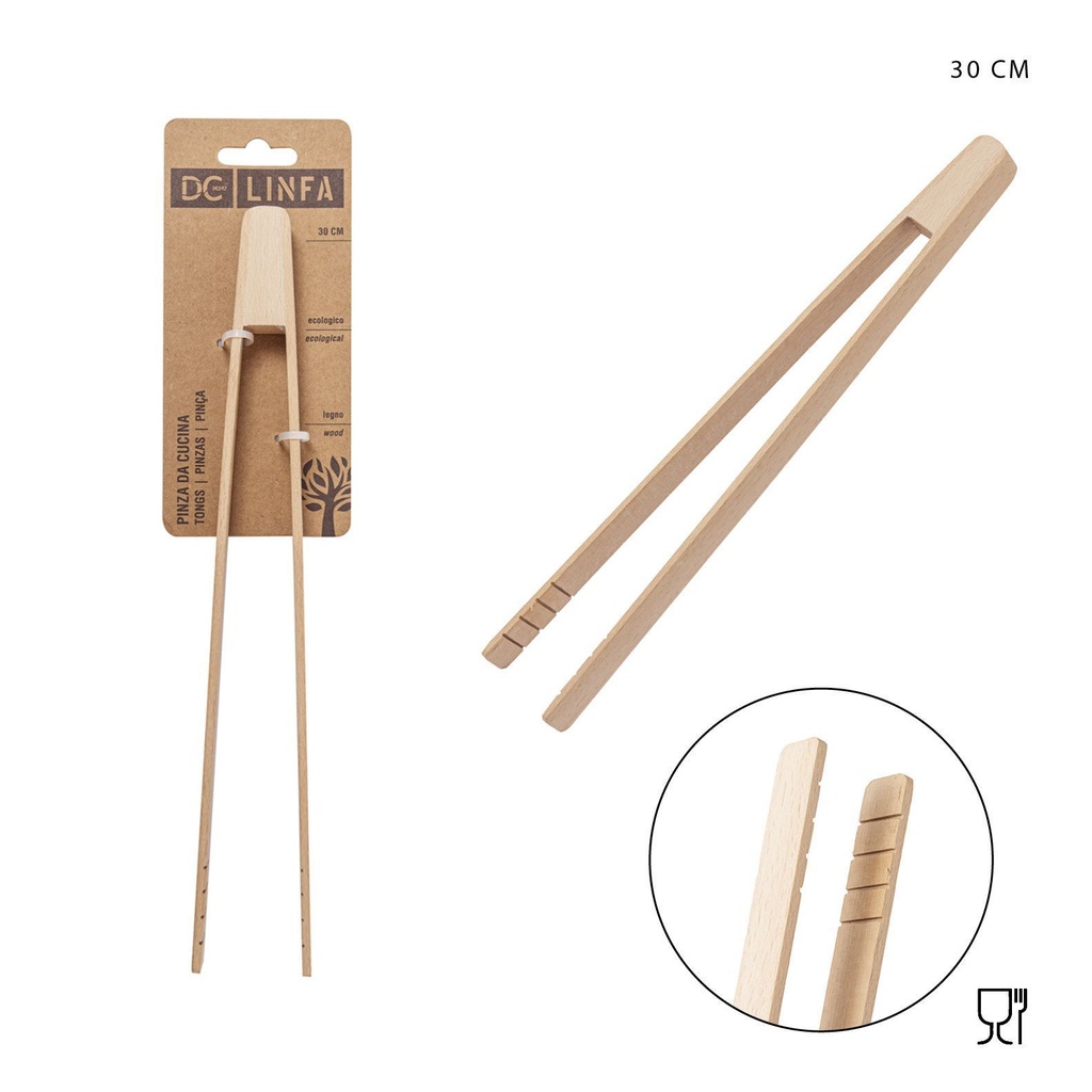 Pinza de uso múltiple de madera 30 cm - Accesorios de cocina y utensilios