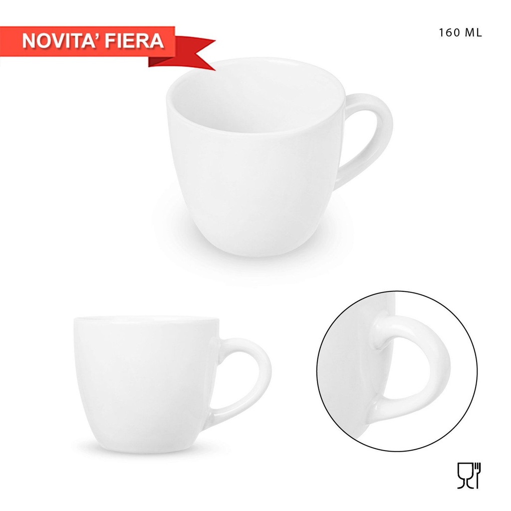 Taza de té 160ml blanca - Utensilio de cerámica