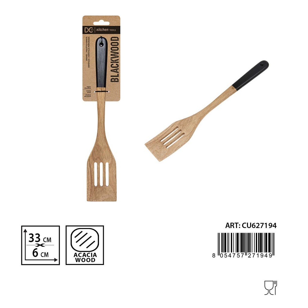 Paleta perforada de acacia 33x6 cm - Accesorios de cocina de madera