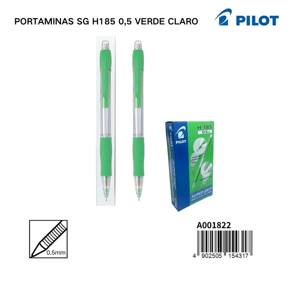 Portaminas Pilot 0.5mm verde claro para escritura precisa