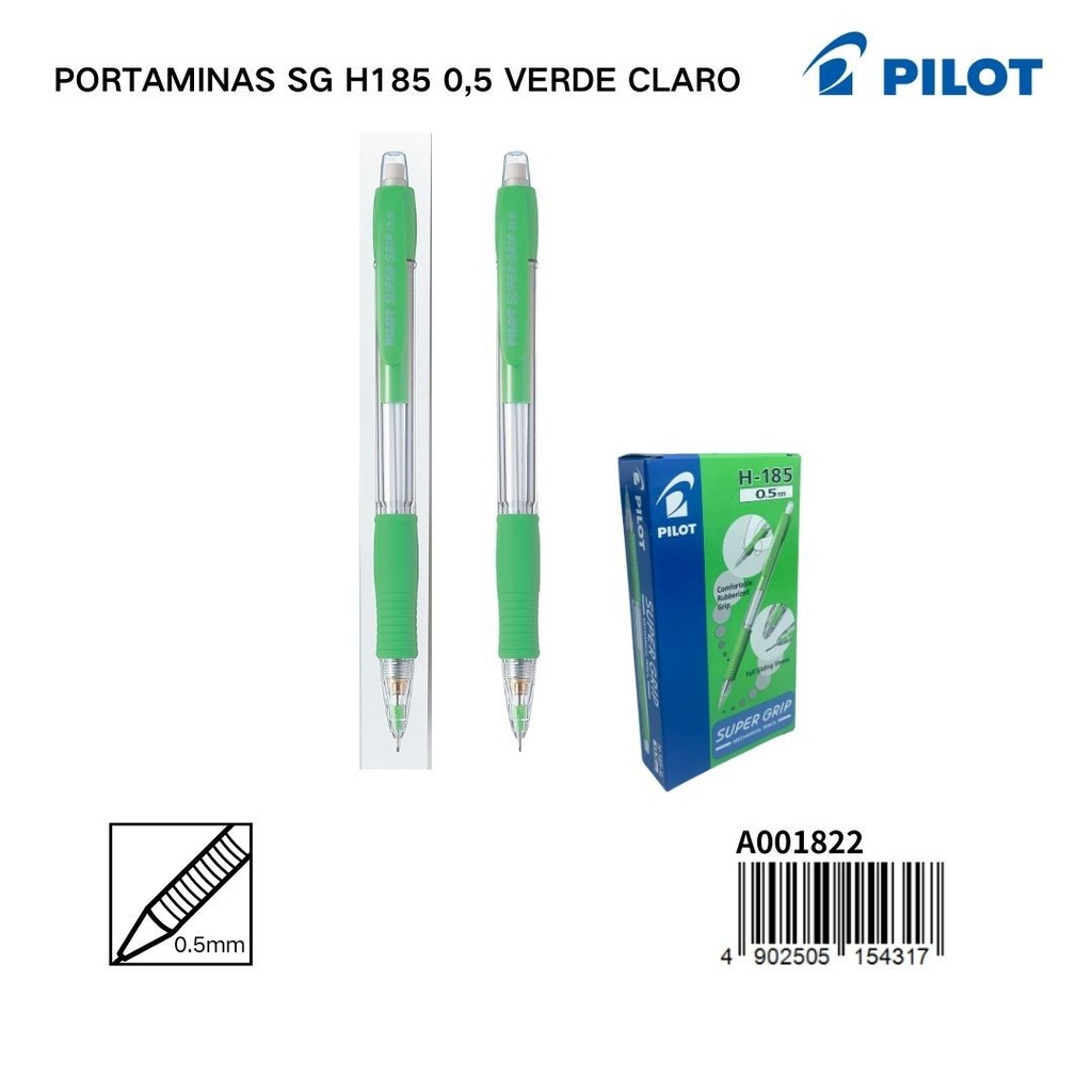 Portaminas Pilot SG H185 0.5 mm color verde claro - Papelería y artículos de escritura
