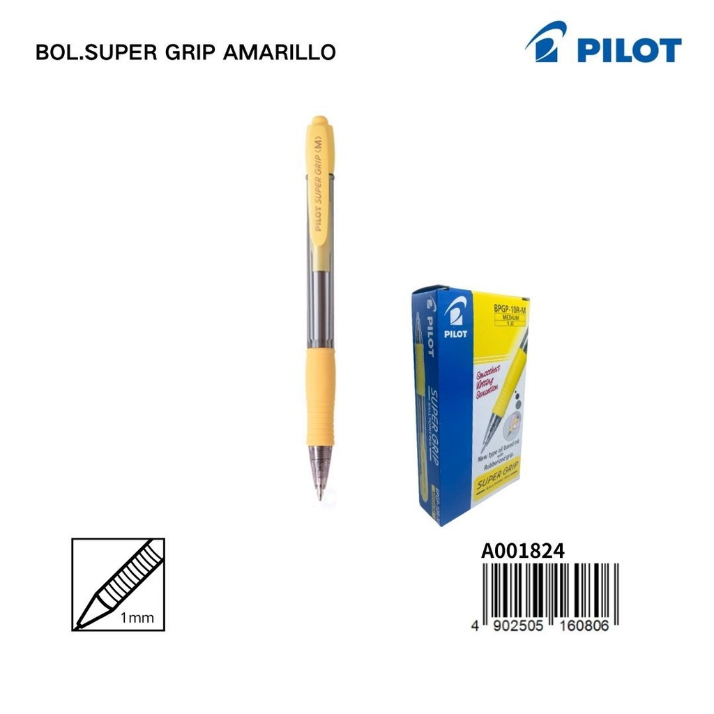 Bolígrafo BOSS PILOT amarillo - Papelería