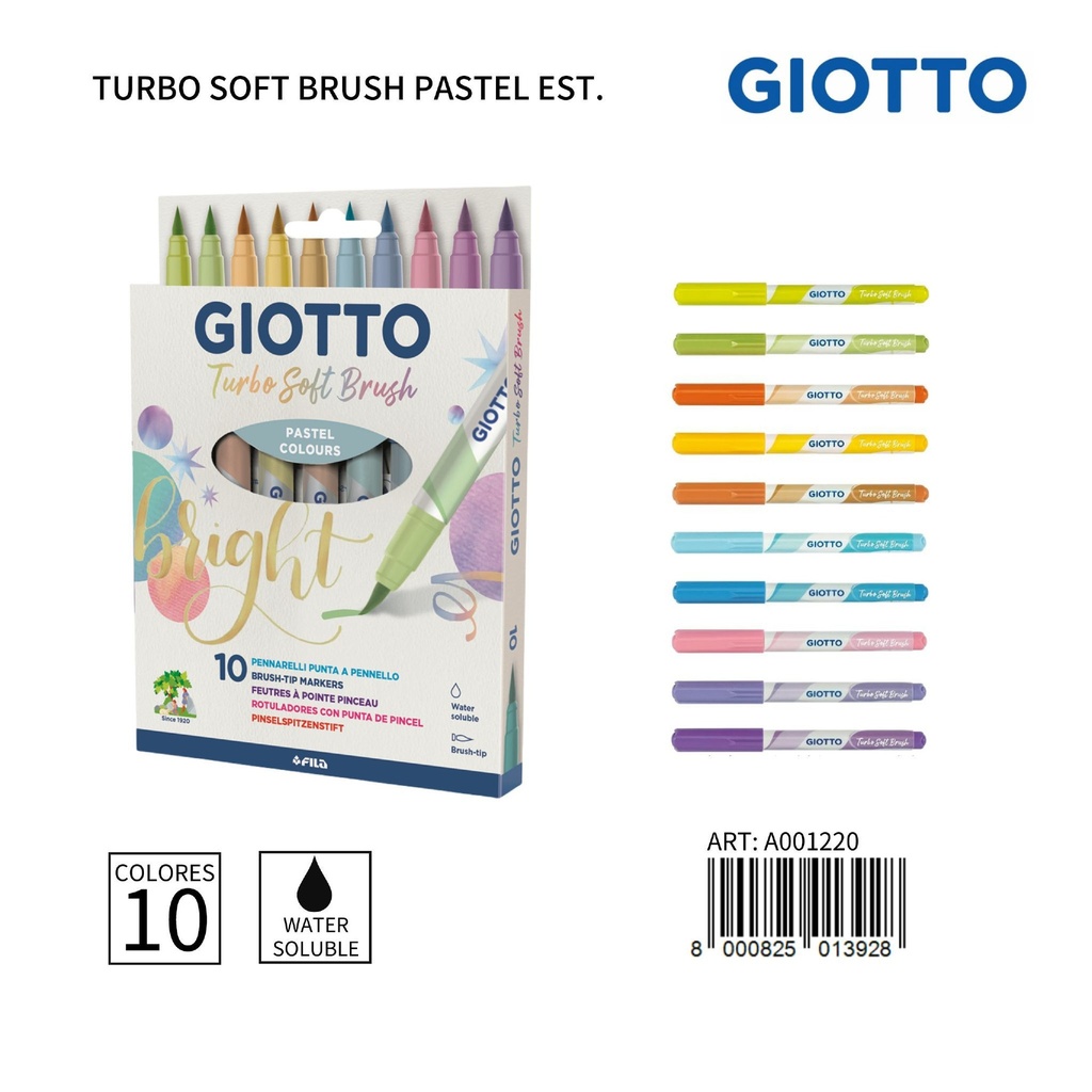 Rotulador GIOTTO 10 colores - Papelería Rotulador
