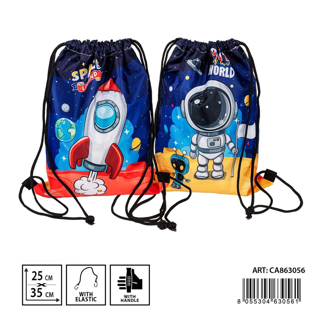 Mochila de doble cara 25x35cm para niños y actividades escolares