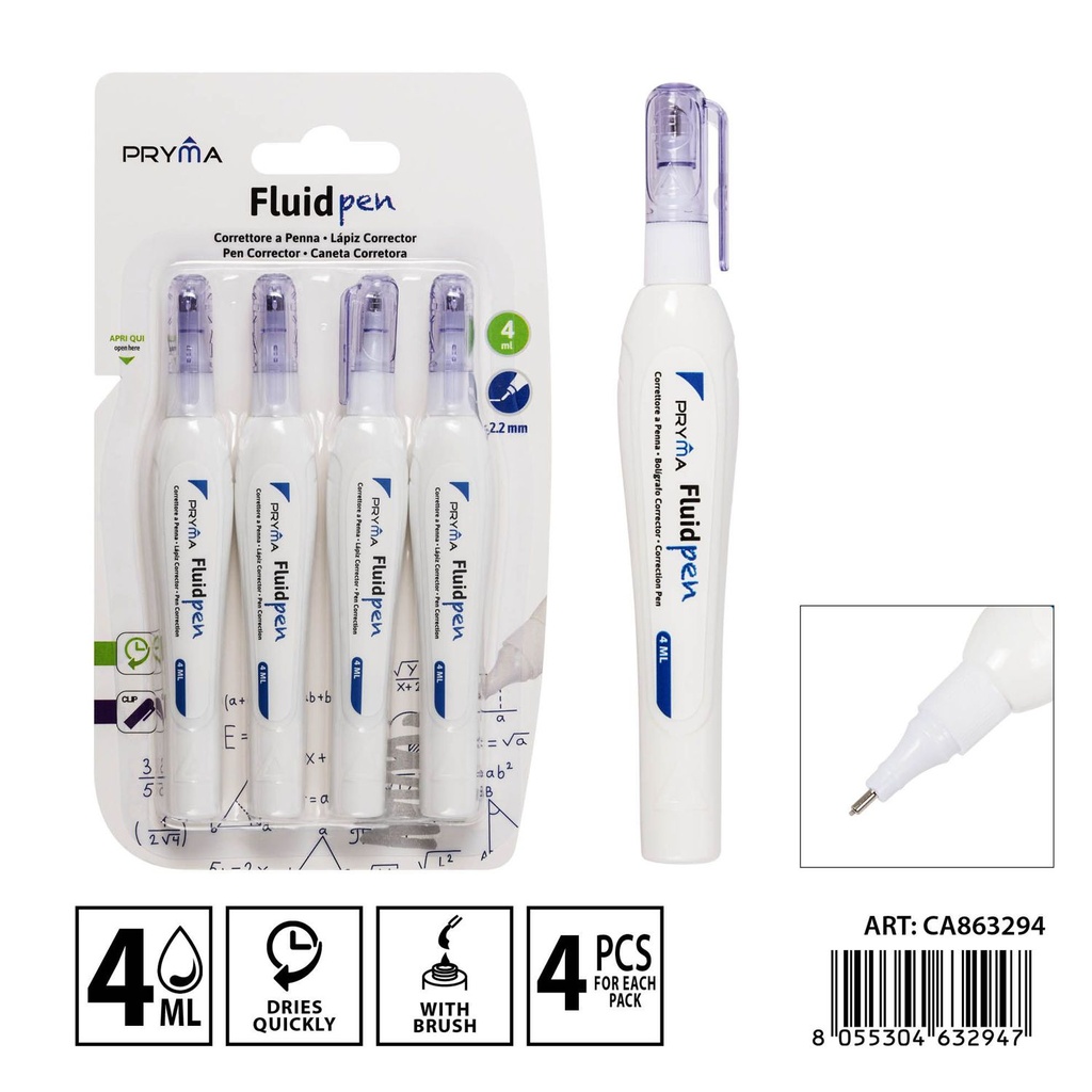 Lápiz corrector 4ml 2pz - Material de oficina