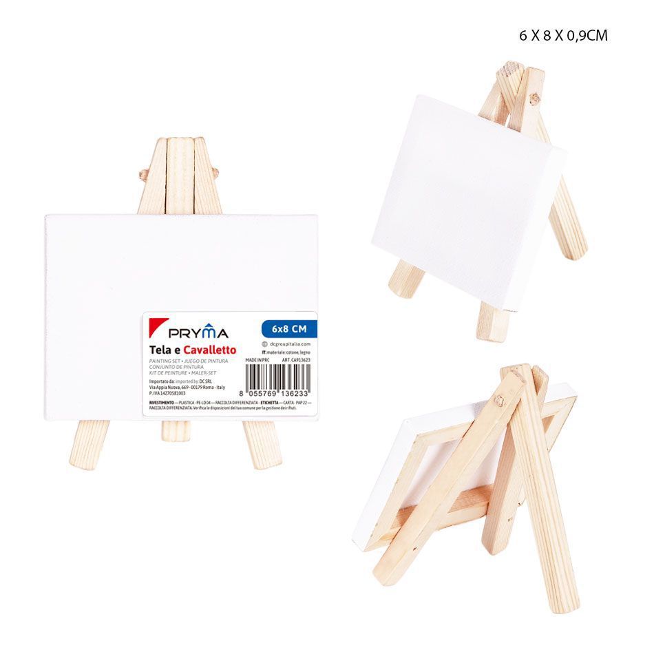 Caballetes de madera con lienzo 6x8 cm - Accesorios de arte y equipos de pintura